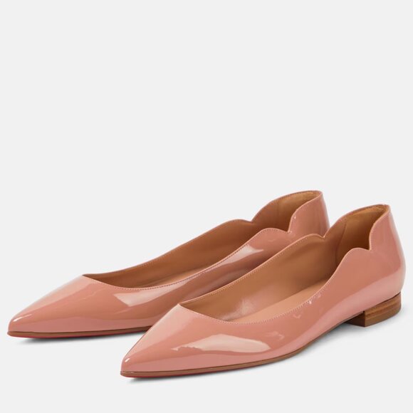 Christian Louboutin Shoes - Christian Louboutin HOT CHICKITA Scallop Patent Ballerina Flat Shoes